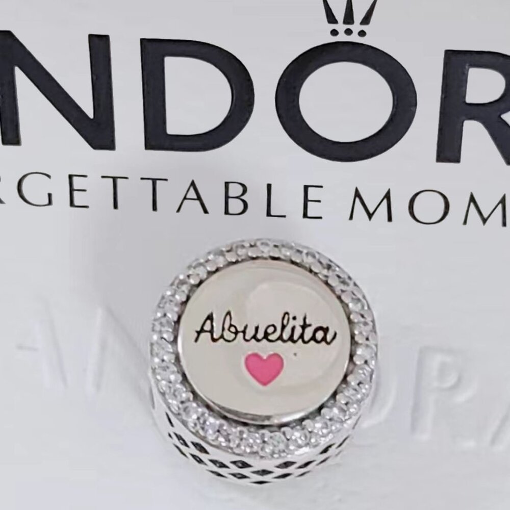 Pandora Love Abuelita Engravable Bead Charm Exclusive Pendant S925 Silver